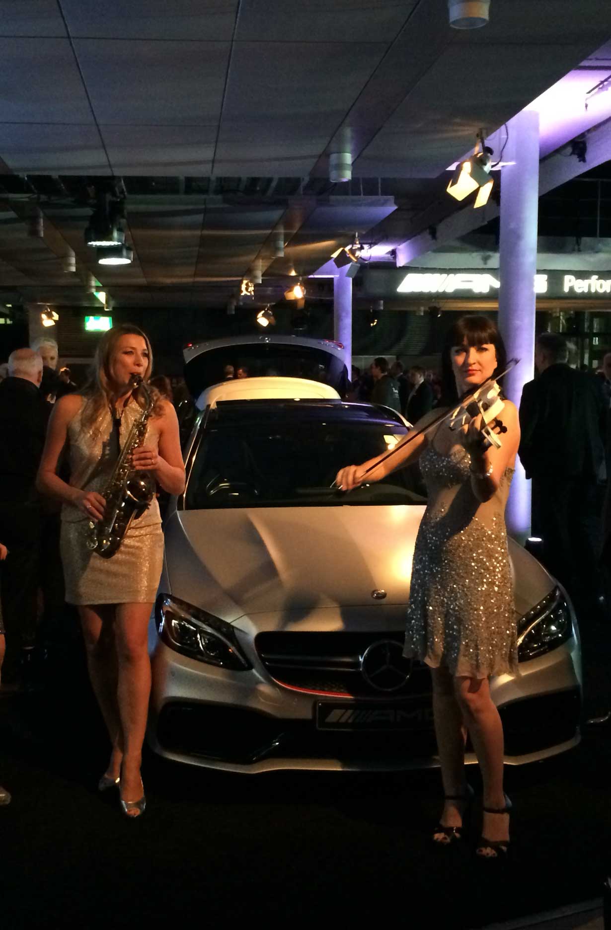 Mobile musicians at a trade fair in Munich
