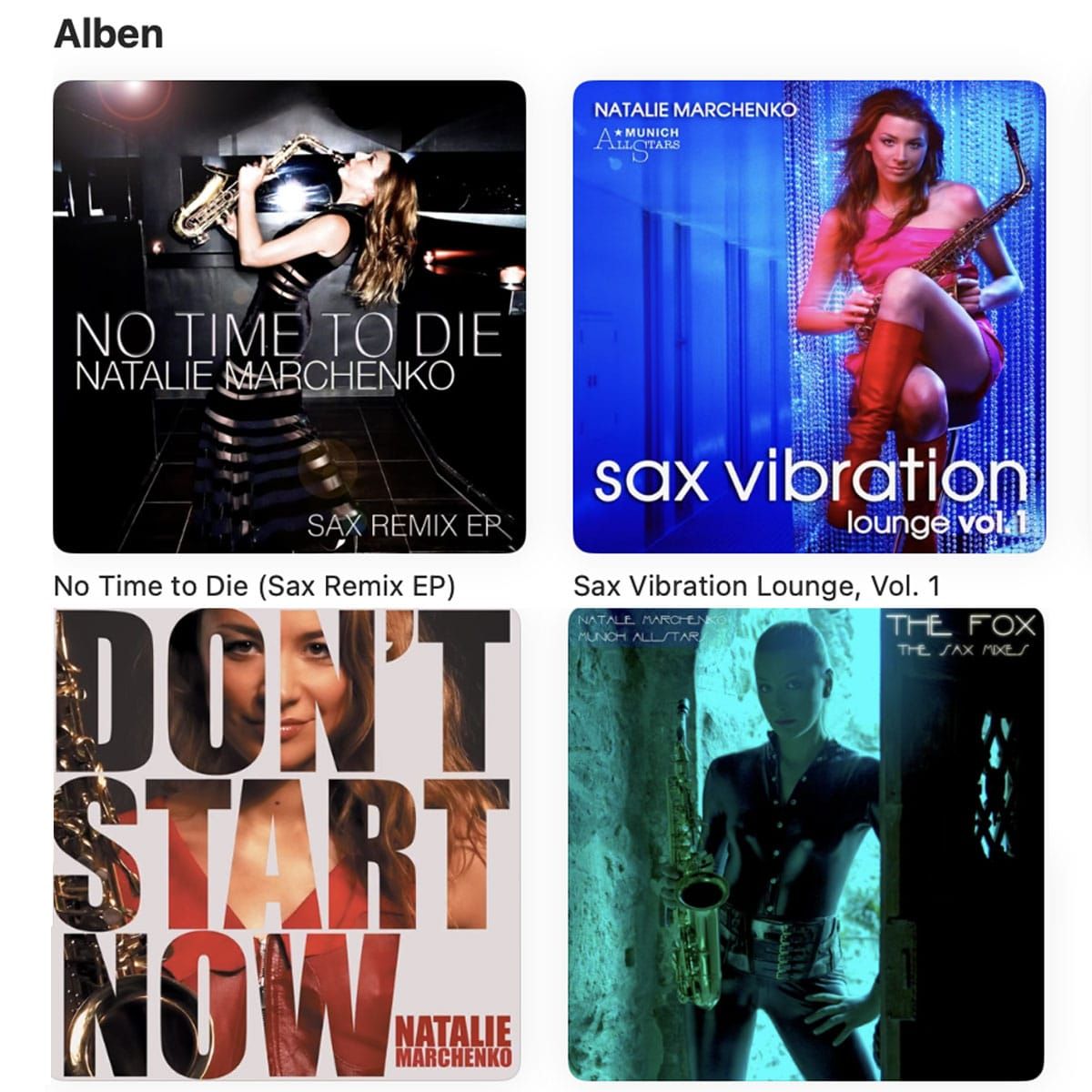 Natalie Marchenko bei iTunes und Apple Music – Saxophon Alben und Musik