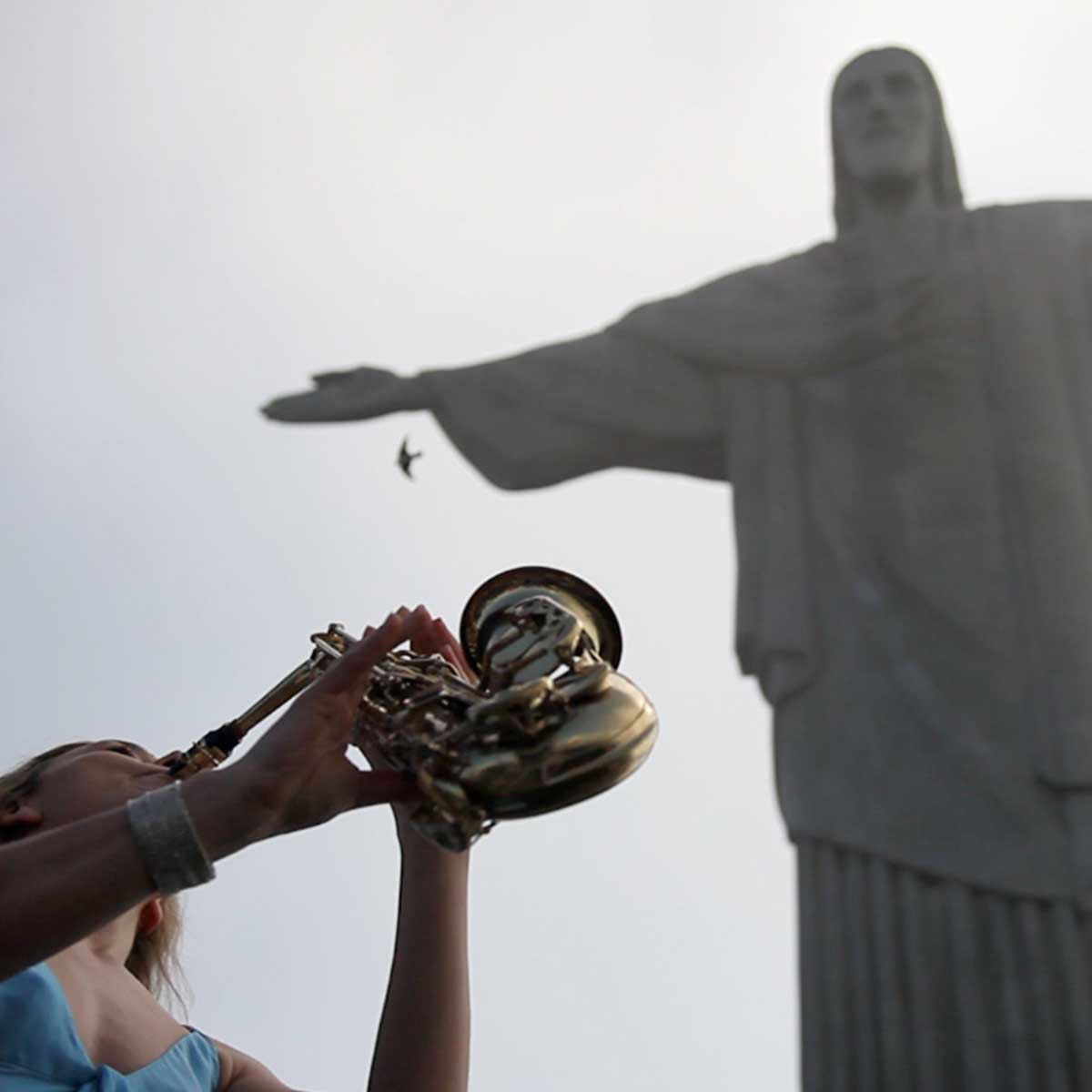 Saxophonistin Brasilien Event Auftritt