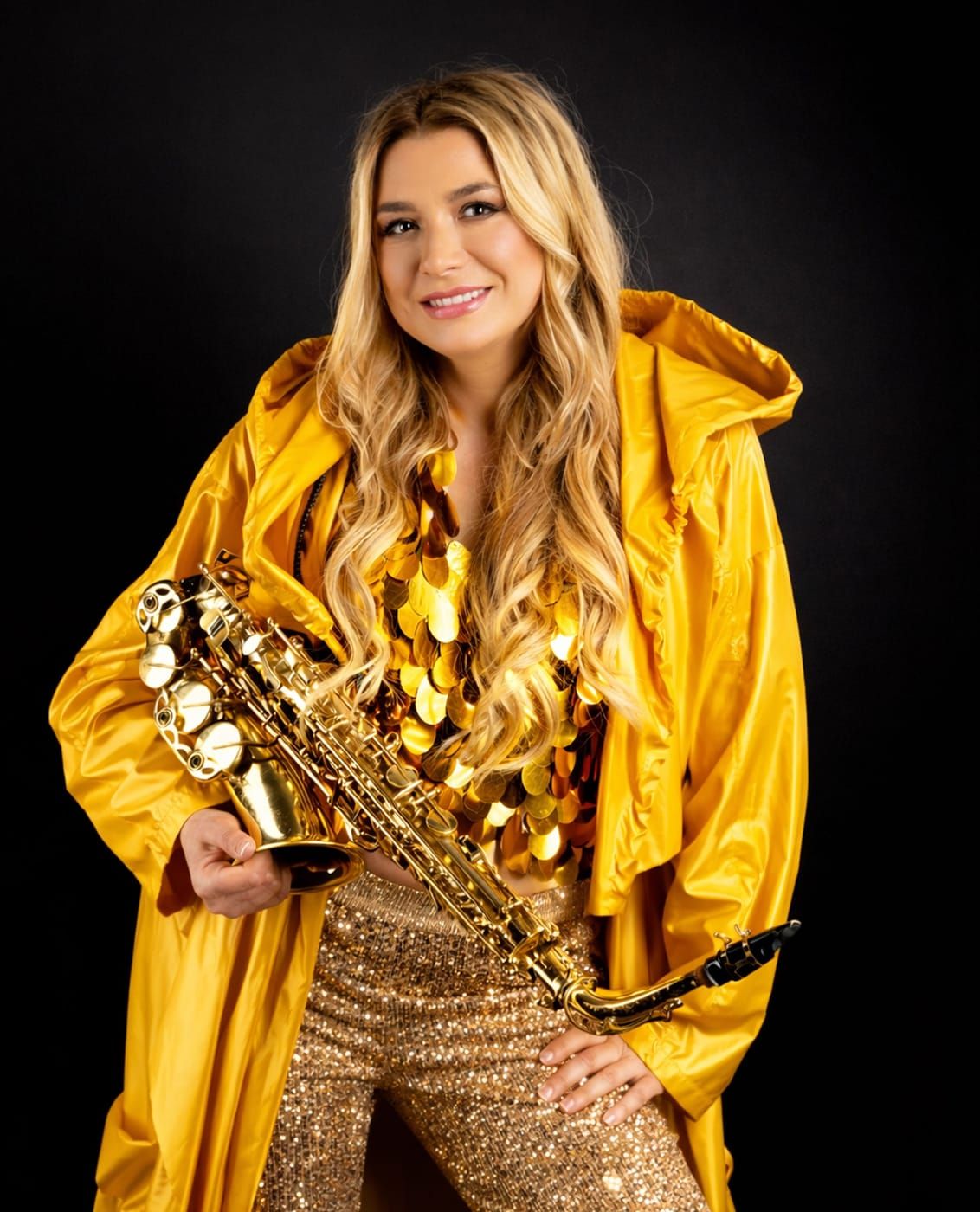 Saxophonistin live bei Tagesevent und Business-Veranstaltung