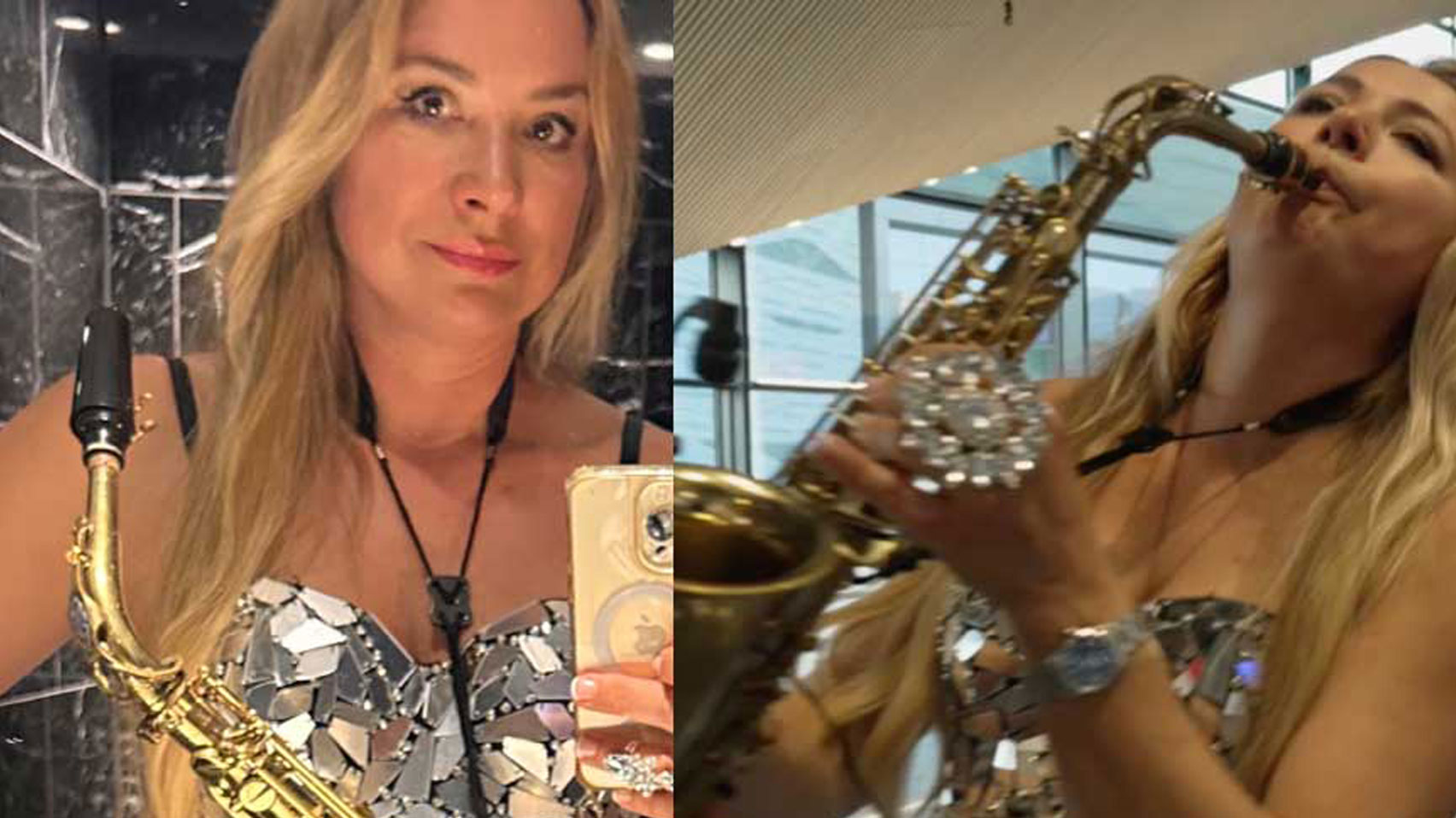 Saxophonistin bei Networking Event in München – elegante Live Musik für Business Empfang