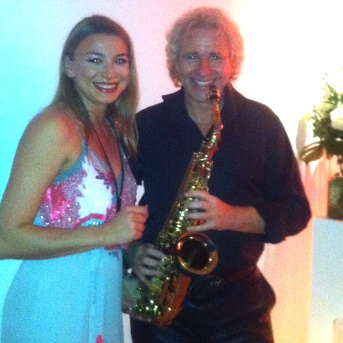 Saxophonistin prominenter Moderator