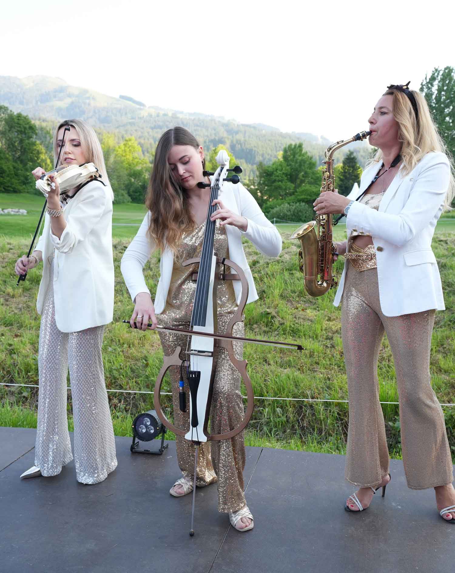 Walking band and all-female band at an exclusive event in Kitzbühel, Tyrol
